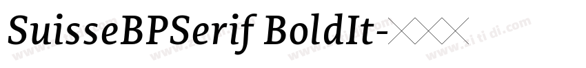 SuisseBPSerif BoldIt字体转换